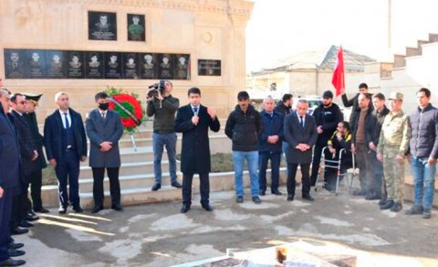 Vətən müharibəsi şəhidlərimizin xatirəsinə abidə-bulaq kompleksi açıldı (FOTO)