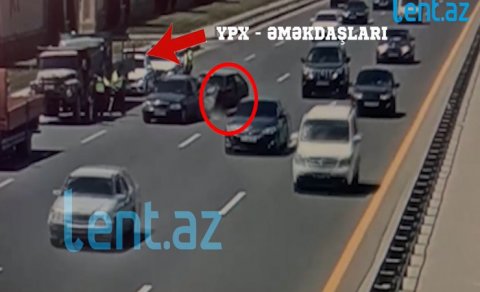 Yol polisinin yanında QƏZA - HADİSƏ ANI