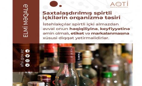 Saxtalaşdırılmış spirtli içkilərin orqanizmə təsiri