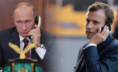 Putin və Makron Qarabağdan danışıblar
