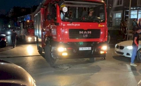 Bakıda çoxmərtəbəli binada yanğın oldu