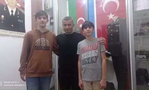 Qurban Qurbanov Polad Həşimovun oğulları ilə görüşdü - FOTO