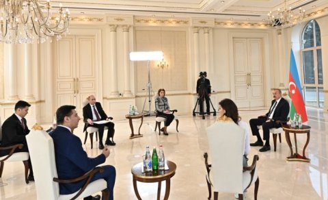 Prezident yerli televiziya kanallarına müsahibə verdi