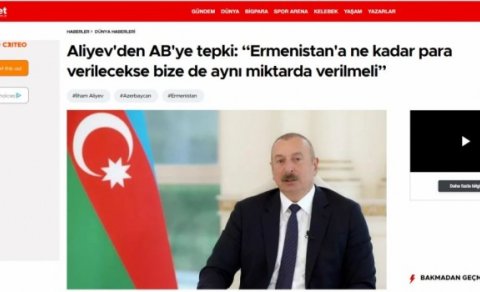 Azərbaycan Prezidentinin müsahibəsi Türkiyə mediasında