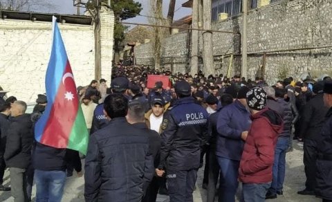 Hərbi qulluqçumuz dəfn edildi - FOTOLAR