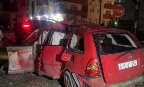 Masazırda polis əməkdaşı qəza törətdi