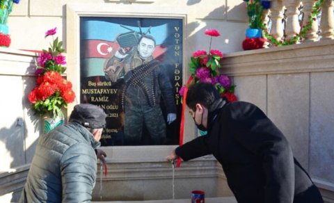 Ağstafada Vətən müharibəsi şəhidinin xatirə bulağının açılışı oldu - FOTOLAR