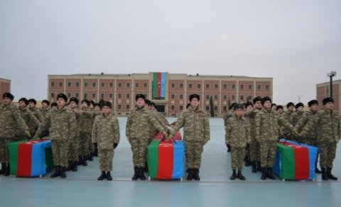 Azərbaycan Ordusunda andiçmə mərasimləri keçirilib