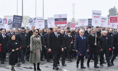 Prezident və xanımı “Xocalı yürüşü”nə qatıldı - YENİLƏNİB/FOTO