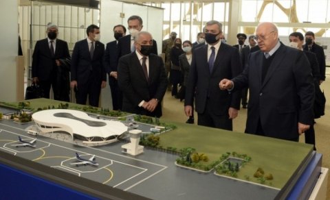 Baş nazir və Samir Nuriyev Füzuli aeroportunda - YENİLƏNİB