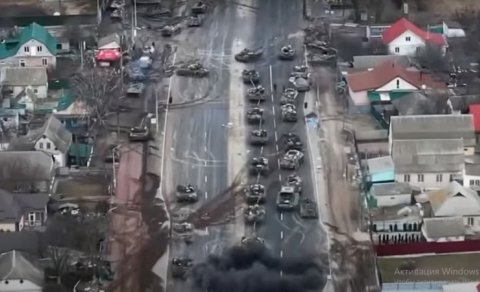 USQ Rusiya kolonnasını tələyə saldı: Putinin sevimlisi öldürüldü - VİDEO