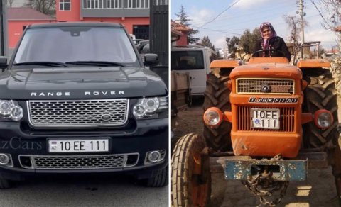 Film kimi olay: Azərbaycan nömrəli avtomobilin cəriməsi traktor sürücüsü olan qadına yazıldı - FOTO