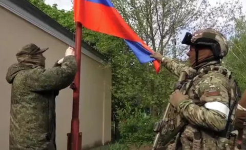 Xerson vilayətinin bu bölgəsində Rusiya bayrağı qaldırıldı