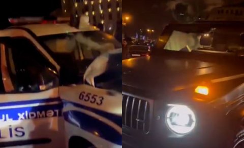 Bakıda PPX maşını “Gelandewagen” ilə toqquşdu - VİDEO