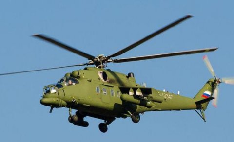 Ukrayna səmasında Rusiyanın yüksək rütbəli hərbçilərini daşıyan helikopter vuruldu - FOTO