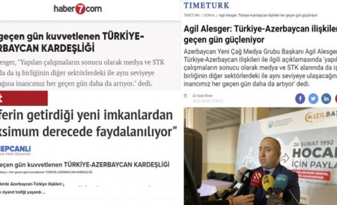 Aqil Ələsgər Türkiyə mediasına 