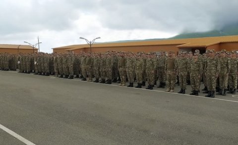 Ehtiyatda olan bir qrup hərbçi təlim toplanışına çağırıldı - FOTO