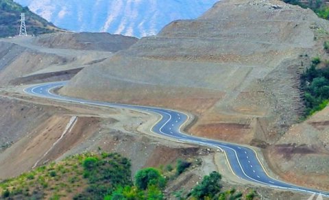 Laçın şəhərindən yan keçən yeni avtomobil yolunun tikintisi yekunlaşdı - FOTOLAR