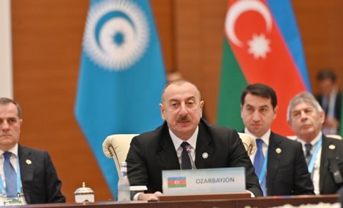 Prezident Türk Dövlətləri Təşkilatının IX Zirvə Görüşündə çıxış etdi - FOTOLAR/YENİLƏNİB