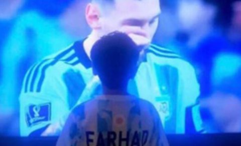 Hikmət Hacıyev oğlunun şəkli ilə Argentinanı belə təbrik etdi - FOTO