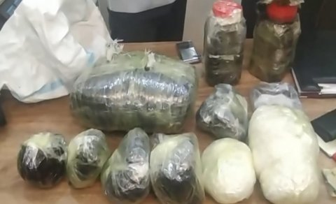 Biləsuvarda 18 kiloqram narkotik və silah-sursat aşkarlanıb - FOTO