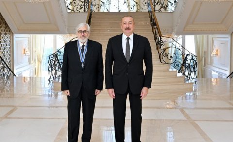 Prezident Oqtay Mirqasımova “İstiqlal” ordenini təqdim etdi (FOTOLAR)