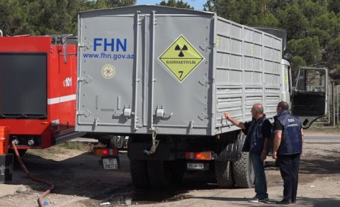 Sumqayıtda aşkarlanan radioaktiv maddə xüsusi kombinata aparıldı - FOTO/VİDEO