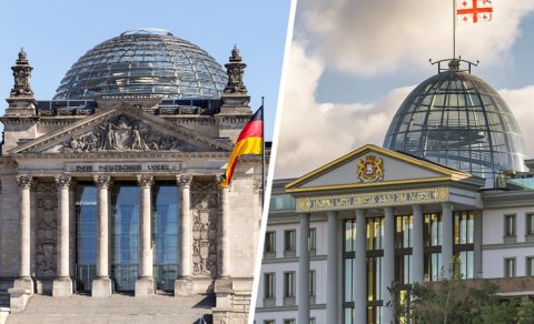 Merkelin partiyası Bundestaqı Gürcüstan prezidentinin sarayı ilə səhv saldı