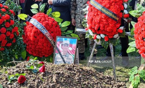 Şəhid Vüsal Orucov Qusarda dəfn olundu - FOTOLAR