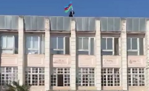 Xocavənddə Azərbaycan bayrağı dalğalandırıldı - VİDEO