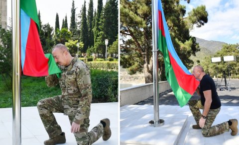 Sərsəng və Ağdərədə Azərbaycan Bayrağı ucaldı - FOTO/YENİLƏNİB