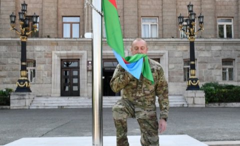 Azərbaycan Bayrağı Xankəndi, Xocalı və Əsgəranda ucaldıldı - FOTO/YENİLƏNİB