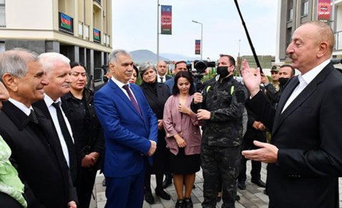 Prezidentlə Füzuli sakini arasında maraqlı dialoq - VİDEO