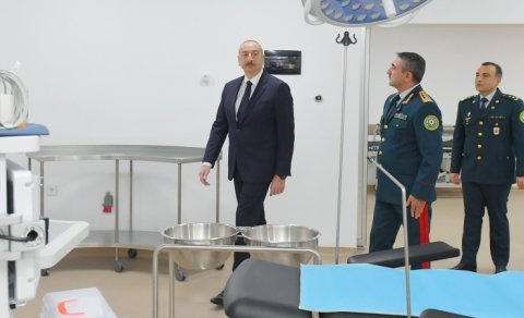 Prezident DSX-nın yeni hərbi hospital kompleksinin açılışında iştirak etdi - YENİLƏNİB/FOTO
