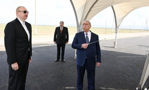 Prezident Hacıqabulda suvarma qurğuları kompleksi ilə tanış olub - YENİLƏNİB
