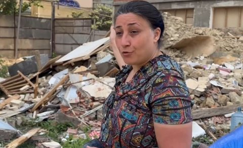 Evi qanunsuz sökülən qadınla bağlı yeni xəbər