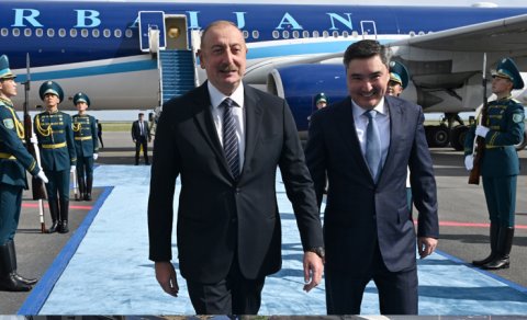 İlham Əliyev Qazaxıstanda səfərdədir - FOTO