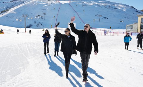 Prezident və birinci xanım Şahdağ Turizm Kompleksində - YENİLƏNİB