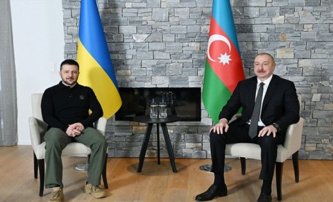 Davosda Azərbaycan və Ukrayna prezidentlərinin görüşü oldu (FOTO)