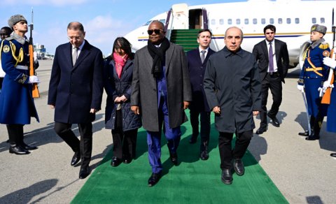 Qvineya-Bisau prezidenti Bakıya gəldi - FOTO