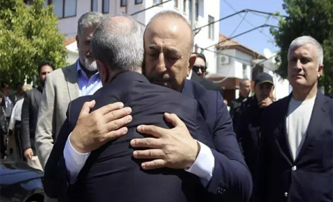 Ceyhun Bayramov Çavuşoğlunun atasının yas mərasimində - FOTO