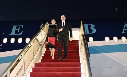 Prezident və birinci xanım Çinə səfərə getdi - FOTO
