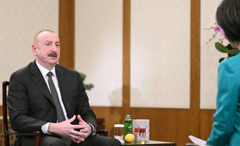 Prezident Pekində Çinin CGTN telekanalına müsahibə verdi - FOTO