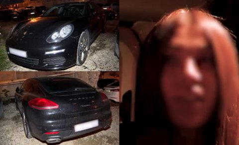 Bakıda “Porsche”ni sərxoş vəziyyətdə sürən qadın həbs edildi - VİDEO