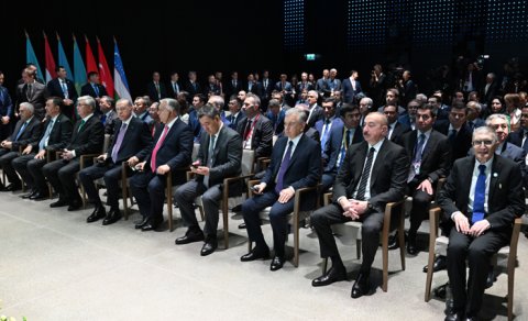 İlham Əliyev Əziz Sancarın təltif olunması mərasimində iştirak etdi - FOTO