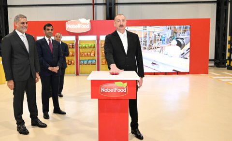 Prezident Bakıda yeni zavodun açılışında iştirak etdi - FOTO
