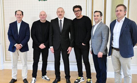 İlham Əliyev UFC-nin prezidentini qəbul etdi - FOTO