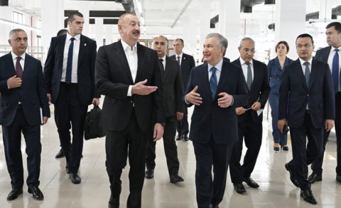 Prezidentləri Xankəndidəki "Businesstex JV" tikiş fabrikinin fəaliyyəti ilə tanış oldu - FOTO
