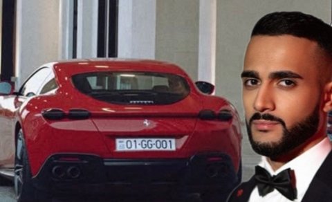 Hüseyn yeni "Ferrari"sini nümayiş etdirdi - FOTO
