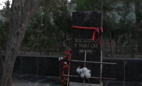 5 yaşlı Xocalı qurbanının məzarı açıldı - VİDEO